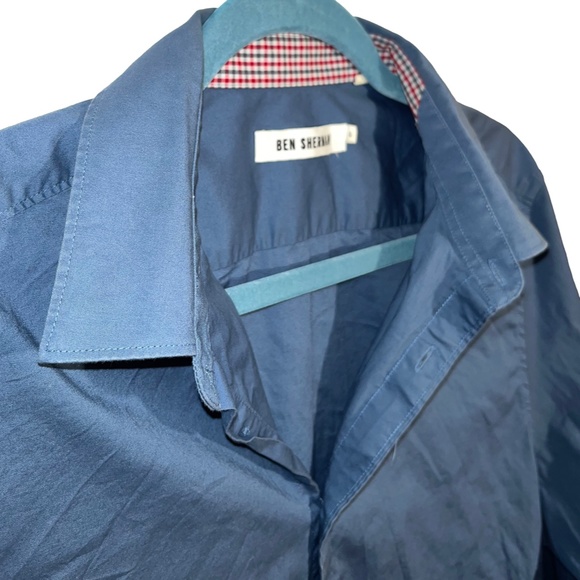 Ben Sherman Blue Button Down Shirt, Slim Fit, Size L, Like New - Picture 3 of 3